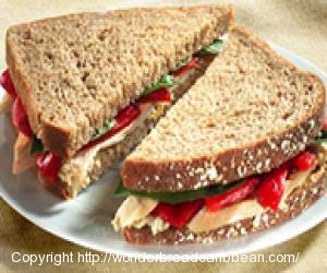Roast Chicken Sandwich with Basil & Peppers